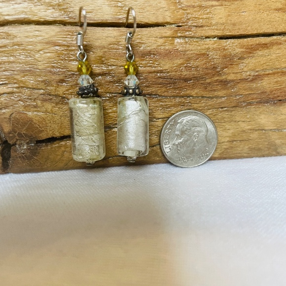 Evil Eye & Glass Dangle Earrings - Picture 3 of 9